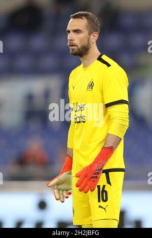 Rom, Italien, 21. Oktober 2021. Pau Lopez von Olympique De Marseille während des Spiels der UEFA Europa League in Olimpico, Rom. Bildnachweis sollte lauten: Jonathan Moscrop / Sportimage Stockfoto