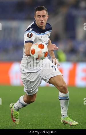 Rom, Italien, 21. Oktober 2021. Adam Marusic von der SS Lazio während des Spiels der UEFA Europa League in Olimpico, Rom. Bildnachweis sollte lauten: Jonathan Moscrop / Sportimage Stockfoto