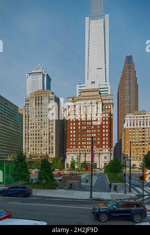 1600 Arch Street, The Phoenix, ist der ehemalige Hauptsitz der Insurance Company of North America. Das Wahrzeichen von Philadelphia ist heute ein Wohngebiet. Stockfoto