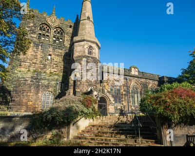 21.10.21 Ormskirk, Lancashire, Großbritannien. Die Kirche St. Peter und St. Paul befindet sich in der Marktstadt Ormskirk, Lancashire, England. Aus nicht später tha Stockfoto