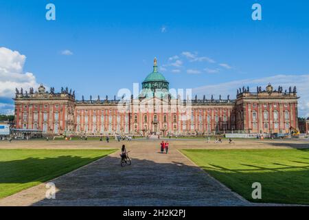POTSDAM, 14. AUGUST 2017: Neues Schloss im Park Sanssouci in Potsdam Stockfoto