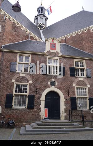 Teilansicht des Eingangs der Noorderkerk (Norhternkirche) in Amsterdam, Niederlande Stockfoto