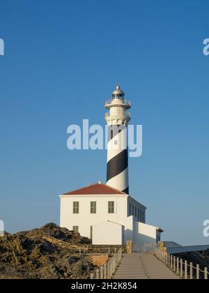 Leuchtturm Favaritx, Menorca Stockfoto