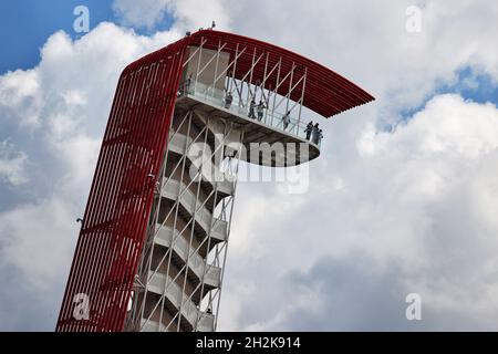 Austin, USA. Oktober 2021. Atmosphäre des Rundkreises - Aussichtsturm. Großer Preis der Vereinigten Staaten, Freitag, 22. Oktober 2021. Circuit of the Americas, Austin, Texas, USA. Quelle: James Moy/Alamy Live News Stockfoto