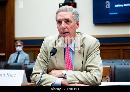 Washington DC, USA. Oktober 2021. US-Repräsentant Tom Ris (R-SC) spricht bei einer Anhörung des Justizausschusses des Repräsentantenhauses. Kredit: SOPA Images Limited/Alamy Live Nachrichten Stockfoto