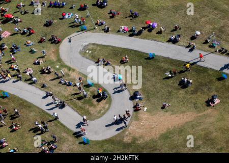 Austin, USA. Oktober 2021. Fans, F1 Grand Prix der USA auf dem Circuit of the Americas am 22. Oktober 2021 in Austin, USA. (Foto von HOCH ZWEI) Quelle: dpa/Alamy Live News Stockfoto