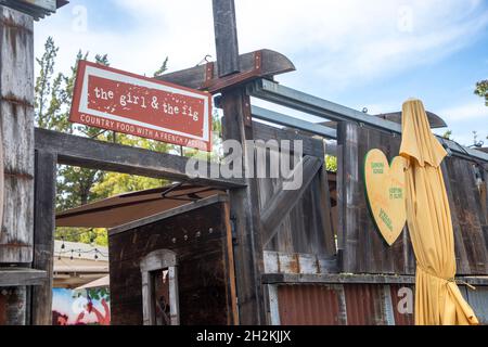 Sonoma ist eine malerische kleine Stadt im Weinland von Sonoma County, Kalifornien. Stockfoto