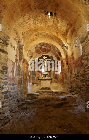 Kirche Sant Romà de Les Bons. Encamp. Andorra. Stockfoto