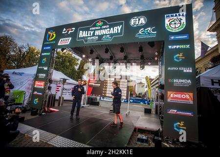 Nyiregyhaza, Ungarn. Oktober 2021. ERC-MITARBEITER während der FIA ERC Rally Hungary 2021, 7. Runde der FIA European Rally Championship 2021, vom 21. Bis 24. Oktober 2021 in Nyiregyhaza, Ungarn - Foto Grégory Lenormand / DPPI Credit: DPPI Media/Alamy Live News Stockfoto