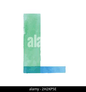 Aquarell Aquarell Schriftart handgeschriebene Hand zeichnen abc Buchstaben. Stock Vektor