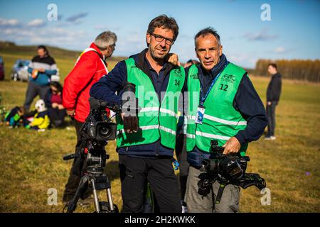 Nyiregyhaza, Ungarn. Oktober 2021. Cameramans TV Eurosport während der FIA ERC Rallye Ungarn 2021, 7. Runde der FIA European Rally Championship 2021, vom 21. Bis 24. Oktober 2021 in Nyiregyhaza, Ungarn - Foto Bastien Roux / DPPI Credit: DPPI Media/Alamy Live News Stockfoto