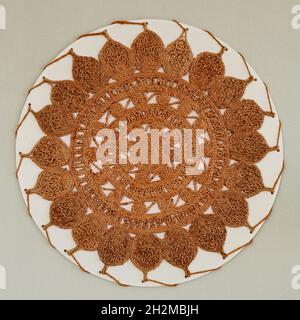 Dekorative Coir-Matte für die Wand mit Design in Nahaufnahme Stockfoto