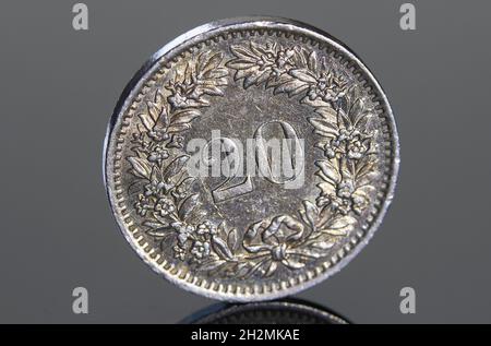 20-Cent-Münze, Singapur 2015 Stockfoto