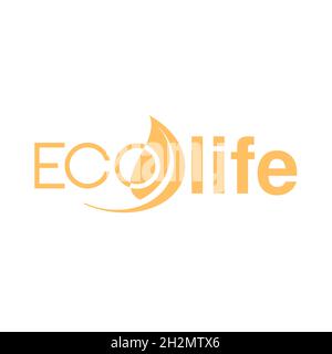 Eco Life Logo Vektor-Design. Stock Vektor