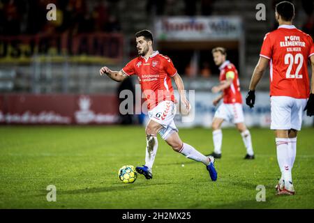 Vejle, Dänemark. Oktober 2021. Saeid Ezatolahi (6) von Vejle Boldklub beim 3F Superliga-Spiel zwischen Vejle Boldklub und FC Nordsjaelland im Vejle Stadion in Vejle. (Foto: Gonzales Photo/Alamy Live News Stockfoto