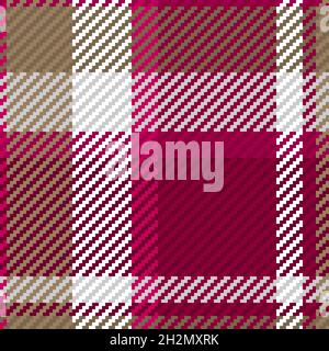 Nahtloses Muster aus schottischem Tartan-Karo. Wiederholbarer Hintergrund mit Check-Fabric-Textur. Flache Vektor-Kulisse mit gestreiftem Textildruck. Stock Vektor