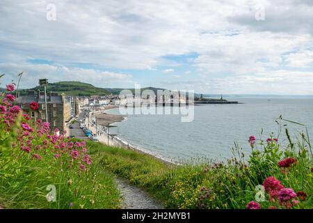 Aberystwyth Promenade Ceredigion im mittleren Wales von Norden nach Süden Stockfoto