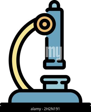 Symbol für Gynäkologie-Mikroskop. Umriss Gynäkologie Mikroskop Vektor Symbol Farbe flach isoliert Stock Vektor