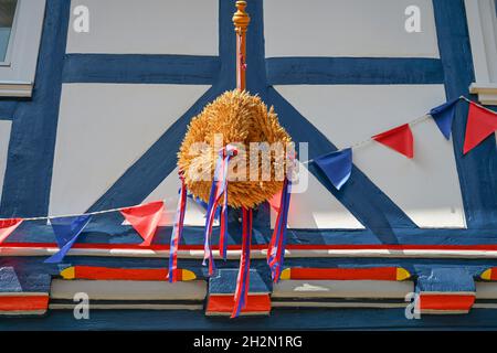 Erntekranz, Erntefest, Bad Sooden-Allendorf, Hessen, Deutschland Stockfoto
