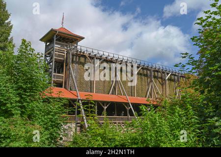 Sole- und Gradierwerk, Bad Sooden-Allendorf, Hessen, Deutschland Stockfoto