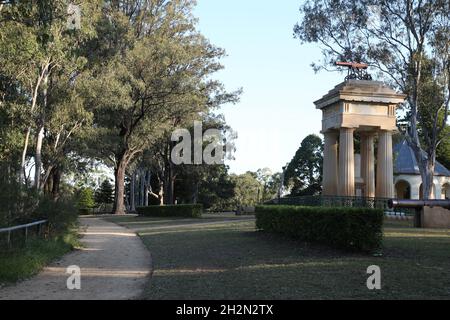 Das Boer war Memorial im Parramatta Park, einem großen Stadtpark und historischen Ort in Parramatta im Westen von Sydney, Australien Stockfoto