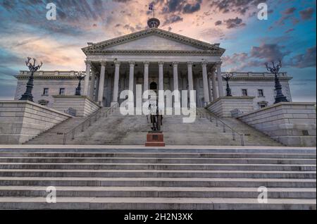 COLUMBIA, VEREINIGTE STAATEN - 09. Mai 2021: Eine Aufnahme des South Carolina State House in Columbia, South Carolina, U Stockfoto