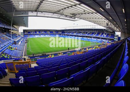 Liverpool, Großbritannien. Oktober 2021. Innenansicht des Goodison Park in Liverpool, Vereinigtes Königreich am 10/23/2021. (Foto von Conor Molloy/News Images/Sipa USA) Quelle: SIPA USA/Alamy Live News Stockfoto