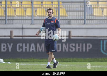 Parma, Italien. Oktober 2021. Mike Blair (Edinburgh) während Zebre Rugby Club vs Edinburgh, United Rugby Championship Spiel in Parma, Italien, Oktober 23 2021 Quelle: Independent Photo Agency/Alamy Live News Stockfoto