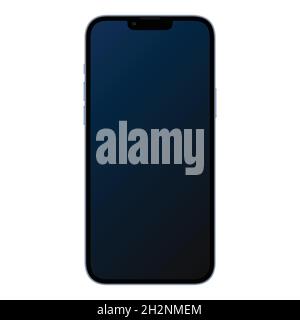 Neues Modell iphone 13 pro max sierra blau, flaches Design Handy Vektor Stock Illustration Stock Vektor