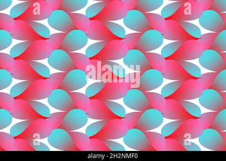 Blaues und rosafarbenes nahtloses Vektor-Muster Stock Vektor