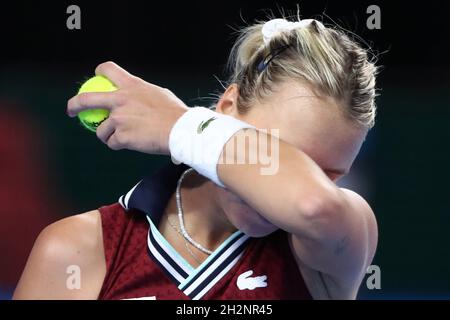 Moskau, Russland. Oktober 2021. Kontaveit Anet während des VTB Kremlin Cup 2021 im Irina Viner-Usmanova Turnpalast in MOSKAU, - 23. OKTOBER: (Foto von Anatoliy Medved) Credit: Orange Pics BV/Alamy Live News Stockfoto