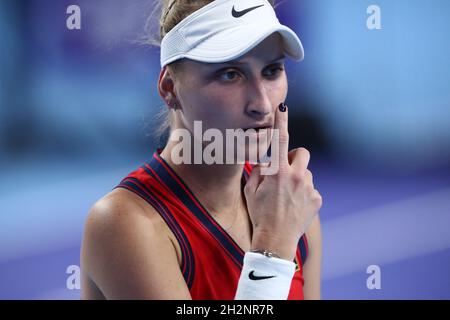 Moskau, Russland. Oktober 2021. Marketa Vondrousova während des VTB Kremlin Cup 2021 im Irina Viner-Usmanova Turnpalast in MOSKAU, - 23. OKTOBER: (Foto von Anatoliy Medved) Kredit: Orange Pics BV/Alamy Live News Stockfoto