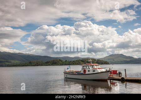 Boot auf Loch lomond in Luss, Argyll und Bute, Schottland Stockfoto