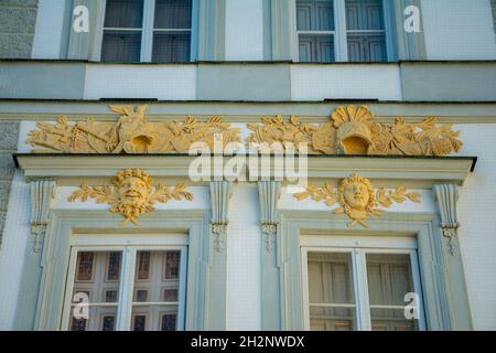 Der Schlosspark Nymphenburg zählt zu den schönsten und wichtigsten Beispielen der Gartengestaltung in Deutschland. Der Ort ist ein denkmalgeschütztes Denkmal Stockfoto