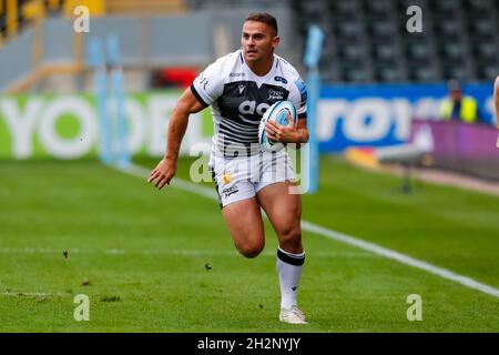 23. Oktober 2021; Mattioli Woods Welford Road Stadium, Leicester, England; Gallagher Premiership Rugby, Leicester Tigers versus Sale Sharks; Rohan Janse van Rensburg von Sale Sharks Stockfoto