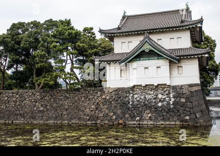 Außenansicht des Kaiserpalastes, Chiyoda, Tokio - Japan - Asien Stockfoto