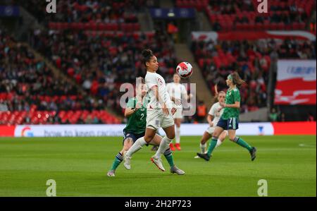 London, England, 23. Oktober 2021: Demi Stokes (3 England) während des FIFA Frauen-WM-Qualifikationsspiels zwischen England und Nordirland im Wembley-Stadion in London, England. Pedro Soares/SPP Stockfoto