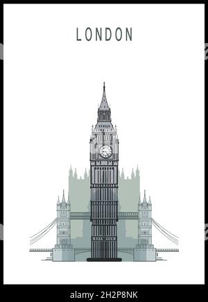 Poster of London - Vektor-Illustration Stock Vektor