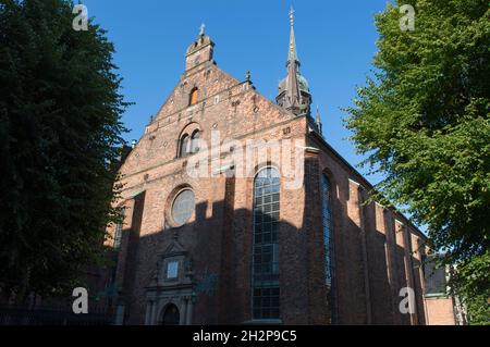 Historische lutherische Kirche, Kirche des Heiligen Geistes im Zentrum von Kopenhagen, eine der ältesten Kirchen der Stadt Stockfoto