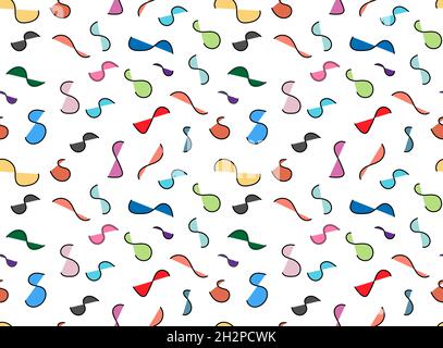 Nahtloses geometrisches Vintage-Muster im Retro-Stil. Mode 80-90er. Memphis-Stil. Vintage Hintergrund für Textilien, Kleidung, Stoff, Oberfläche Stock Vektor