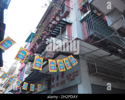 MACAU, CHINA - 01. Oktober 2019: Die Gebäude und Straßen in Macau, China Stockfoto