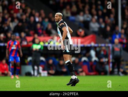 23. Oktober 2021; Selhurst Park, Crystal Palace, London, England; Premier League Fußball, Crystal Palace gegen Newcastle: Joelinton von Newcastle United Stockfoto