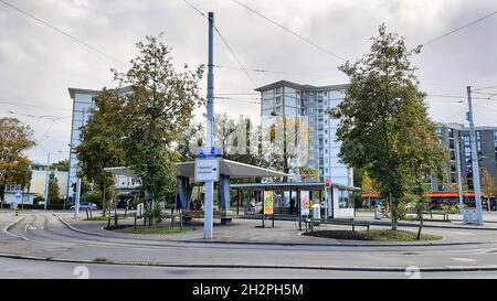 Zürich, Schweiz. Oktober 2021. Zürich, Schweiz, 22. Oktober 2021: FC Zürich-Platz vor dem Letzigrund-Stadion vor dem UEFA-Qualifikationsspiel der Schweiz und Rumäniens im Letzigrund in Zürich, Schweiz. Daniela Porcelli/SPP Quelle: SPP Sport Press Foto. /Alamy Live News Stockfoto