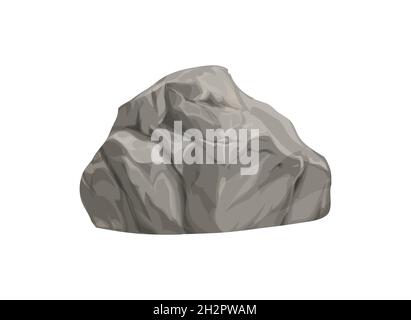 Grauer Stein mit Rissen für Gemälde, Illustrationen. Vektorgrafik. Stock Vektor