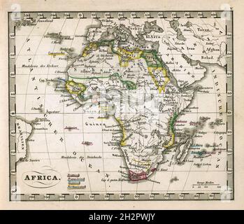 Afrika-Karte 1874 Gotha Justus Perthes Atlas Stockfoto