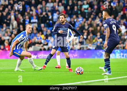 Brighton, Großbritannien. 23. Oktober 2021. Während des Premier League-Spiels zwischen Brighton & Hove Albion und Manchester City beim Amex am 23. Oktober 2021 in Brighton, England. (Foto von Jeff Mood/phcimages.com) Quelle: PHC Images/Alamy Live News Stockfoto