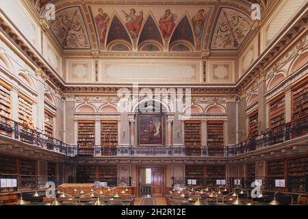 Ungarn, Budapest, Bibliothek der Eötvös-Lorand-Universität, V. Ferenciek tér 6 | Eötvös Lorand University Library, V. Ferenciek tér 6 Stockfoto