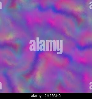 Regenbogen Raum gefärbt Aquarell Welle Textur Hintergrund. Nahtloses, tropisches, lebendiges 80er-Jahre-Boho-Muster. Für Retro-Hippie-Mode, Vintage bunt Stockfoto