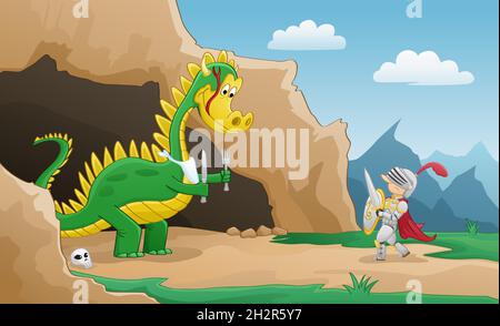 Happy Dragon Cartoon Stock Vektor