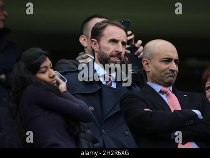 London, Großbritannien. Oktober 2021. England-Manager Gareth Southgate beim EPL-Spiel Chelsea gegen Norwich City, im Stamford Bridge Stadium, London, Großbritannien, am 23. Oktober 2021. Kredit: Paul Marriott/Alamy Live Nachrichten Stockfoto